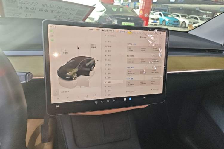 Used Tesla Model Y 2022 Revised Version Long-Range All-Wheel Drive Audio And AC Panel