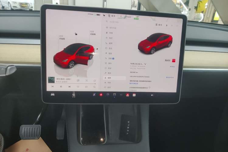 Used Tesla Model Y 2022 Revised Version Long-Range All-Wheel Drive Audio And AC Panel