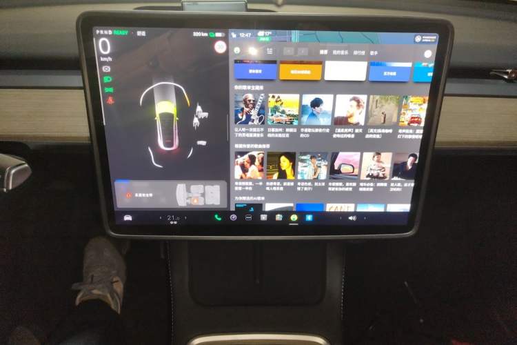 Used Tesla Model Y 2022 Revised Version Long-Range All-Wheel Drive Audio And AC Panel