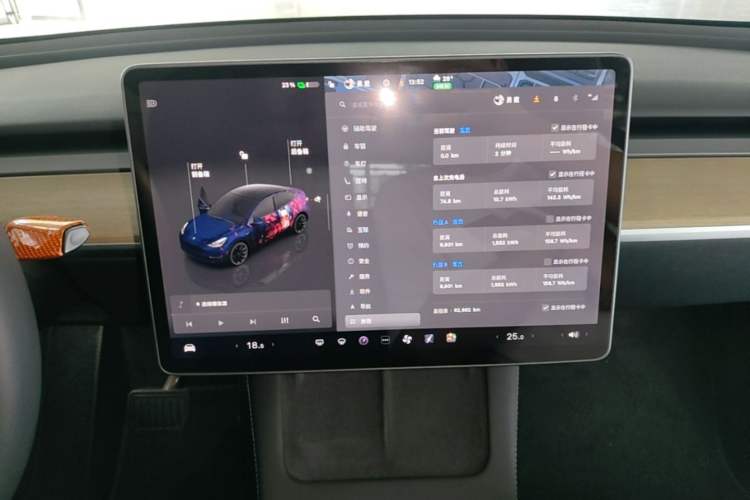 Used Tesla Model Y 2022 Revised Version Rear-Wheel Drive Audio And AC Panel