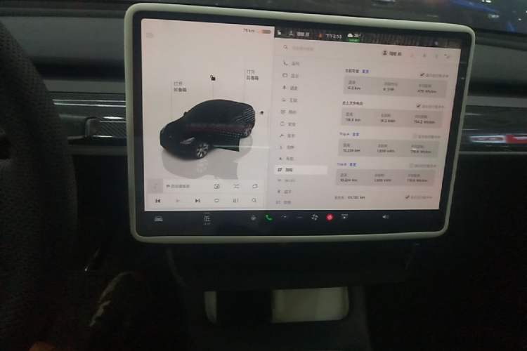 Used Tesla Model Y 2022 Revised Version Rear-Wheel Drive Audio And AC Panel
