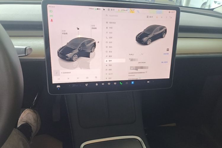 Used Tesla Model Y 2022 Revised Version Rear-Wheel Drive Audio And AC Panel