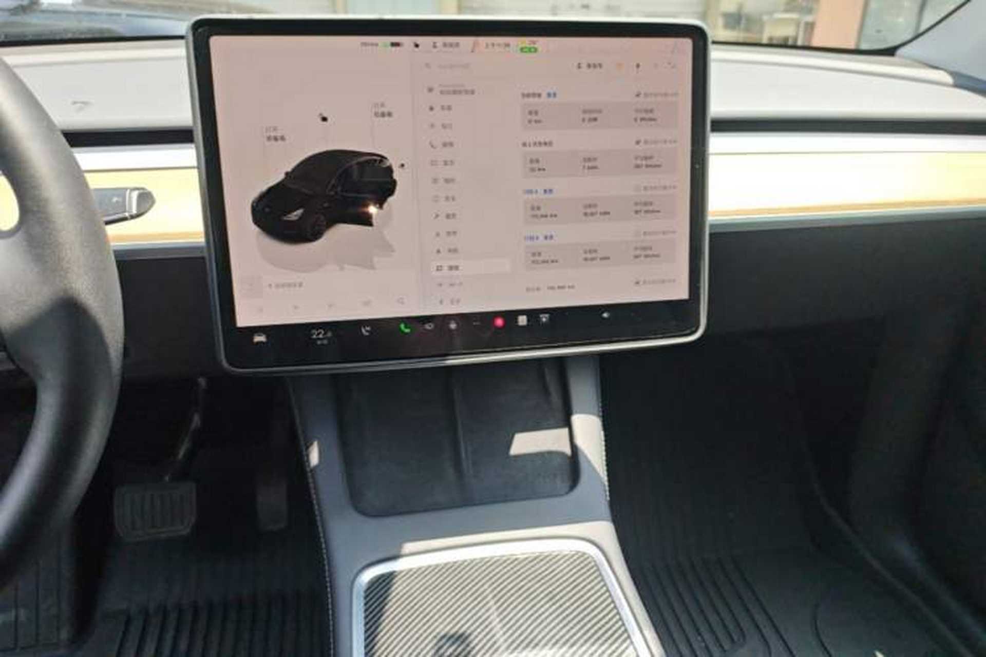 Used Tesla Model Y 2022 Long-Range All-Wheel-Drive Version Audio And AC Panel
