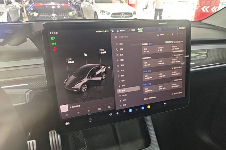 Used Tesla Model Y 2022 Long-Range All-Wheel-Drive Version Audio And AC Panel