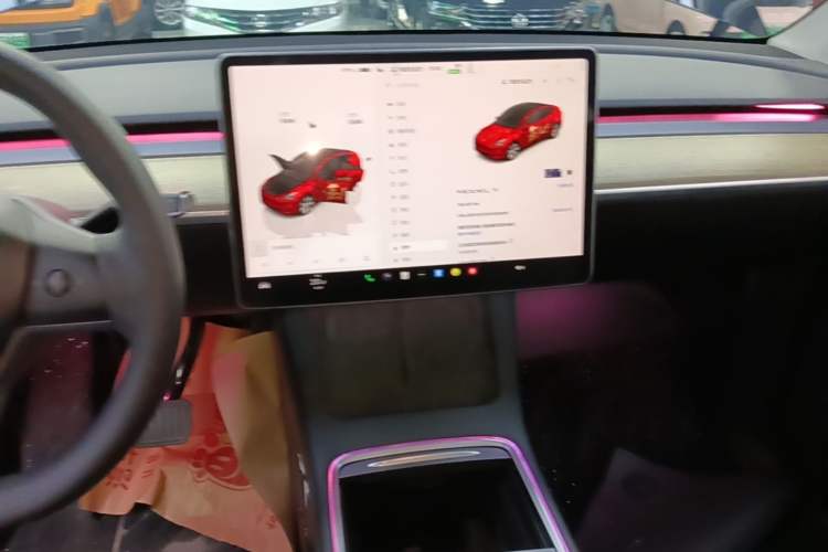 Used Tesla Model Y 2022 Revised Version Rear-Wheel Drive Audio And AC Panel