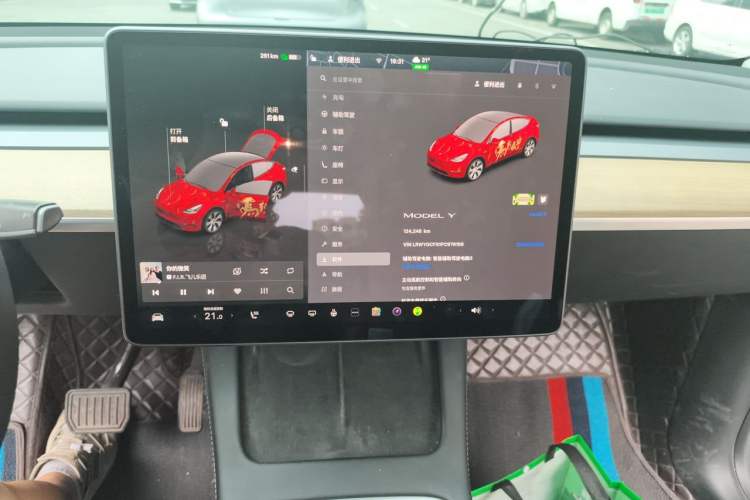 Used Tesla Model Y 2022 Revised Version Rear-Wheel Drive Audio And AC Panel