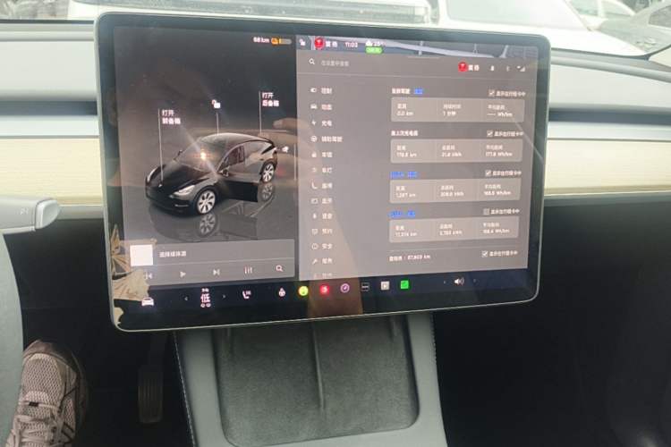 Used Tesla Model Y 2022 Revised Version Rear-Wheel Drive Audio And AC Panel
