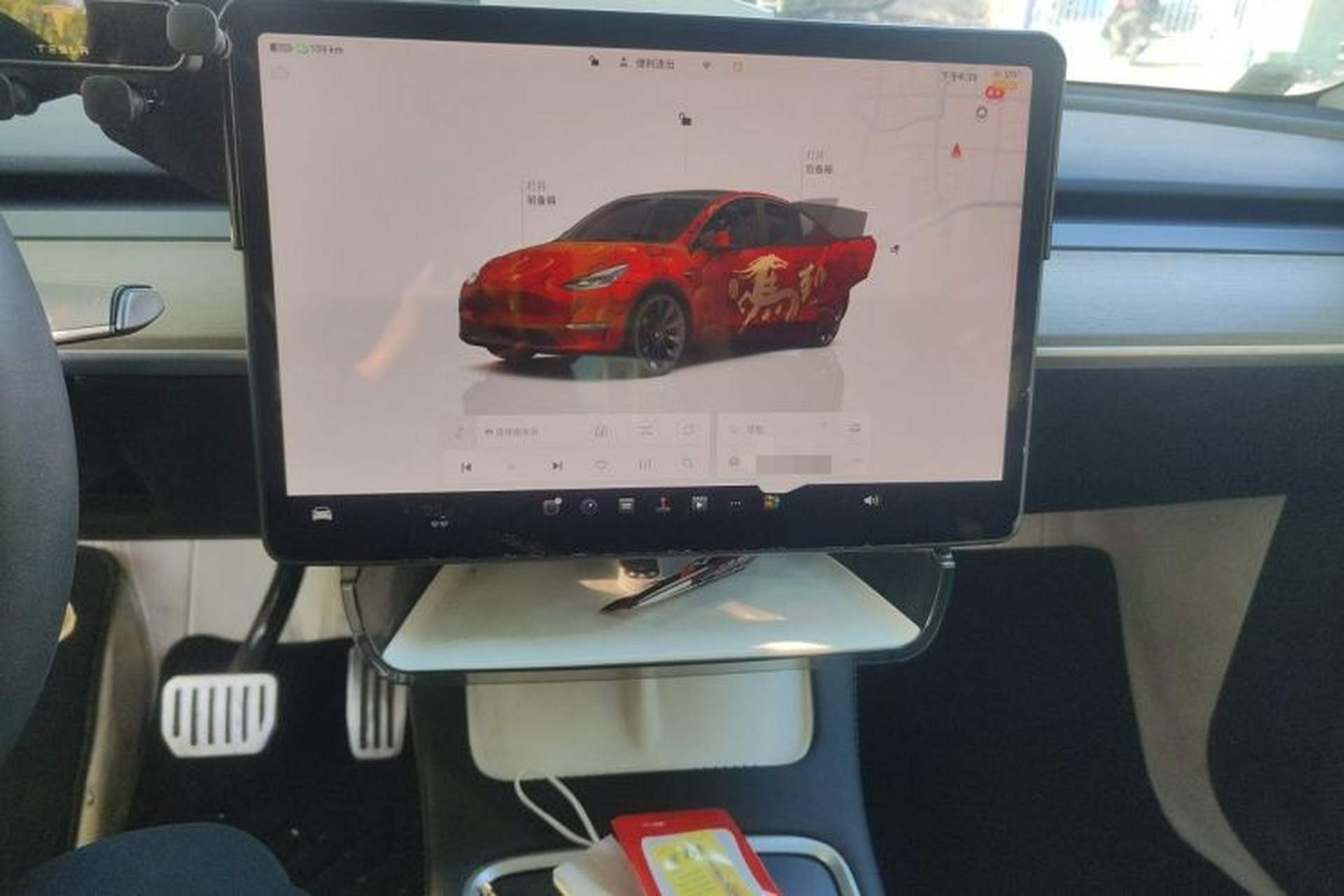 Used Tesla Model Y 2022 Revised Version Long-Range All-Wheel Drive Audio And AC Panel