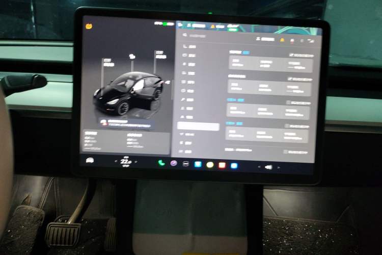 Used Tesla Model Y 2022 Long-Range All-Wheel-Drive Version Audio And AC Panel