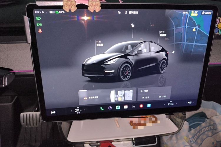 Used Tesla Model Y 2022 Performance High-Performance All-Wheel-Drive Version Audio And AC Panel