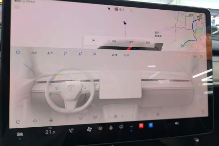 Used Tesla Model Y 2022 Revised Version Long-Range All-Wheel Drive Audio And AC Panel
