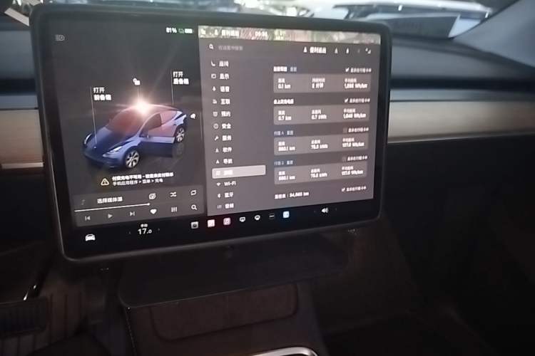 Used Tesla Model Y 2022 Revised Version Rear-Wheel Drive Audio And AC Panel