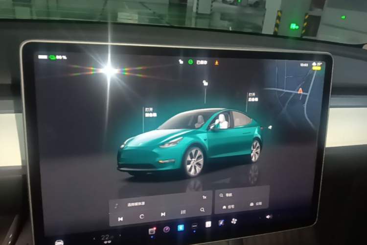 Used Tesla Model Y 2022 Revised Version Rear-Wheel Drive Audio And AC Panel