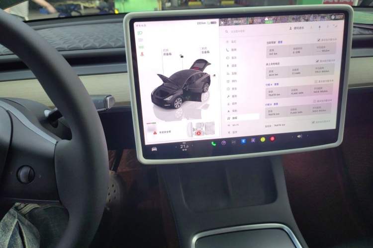 Used Tesla Model Y 2022 Revised Version Rear-Wheel Drive Audio And AC Panel