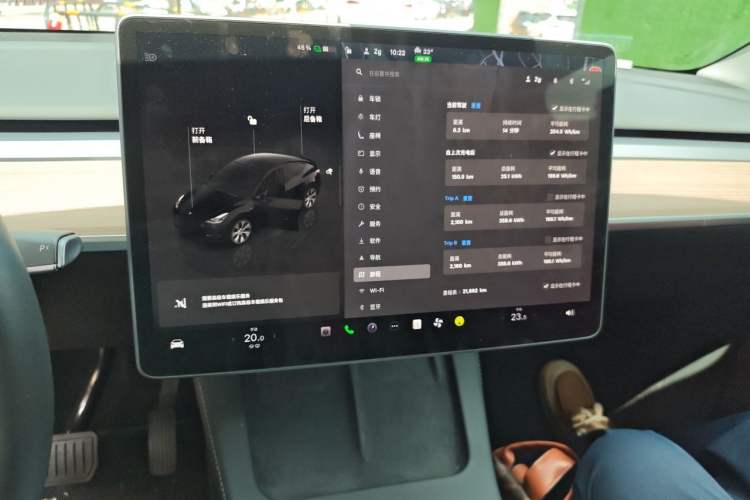 Used Tesla Model Y 2022 Revised Version Rear-Wheel Drive Audio And AC Panel