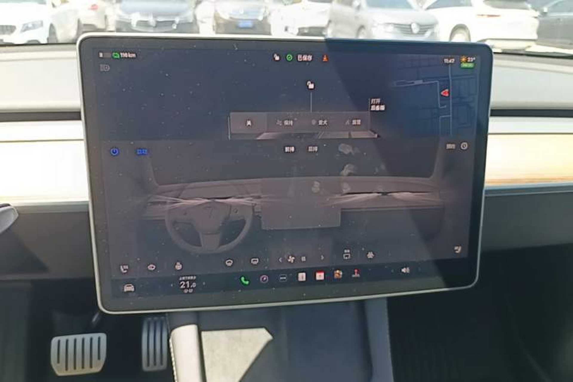 Used Tesla Model Y 2022 Performance High-Performance All-Wheel-Drive Version Audio And AC Panel