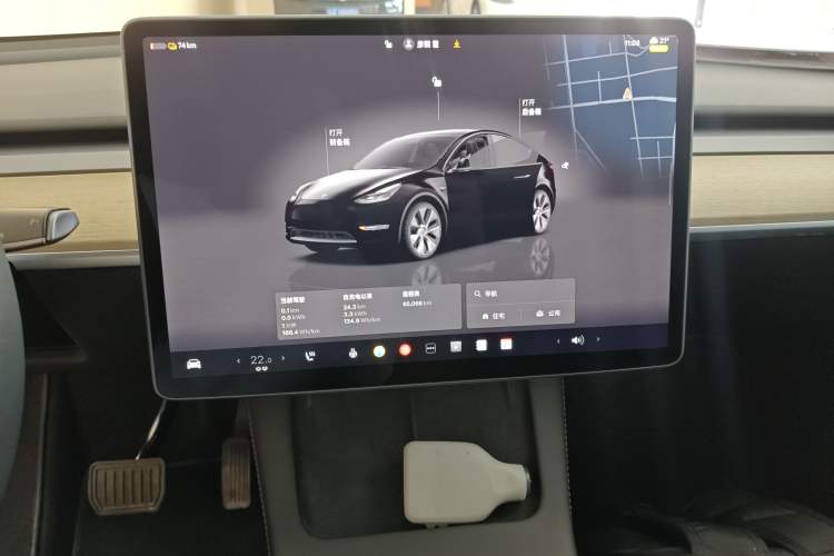 Used Tesla Model Y 2022 Revised Version Rear-Wheel Drive Audio And AC Panel