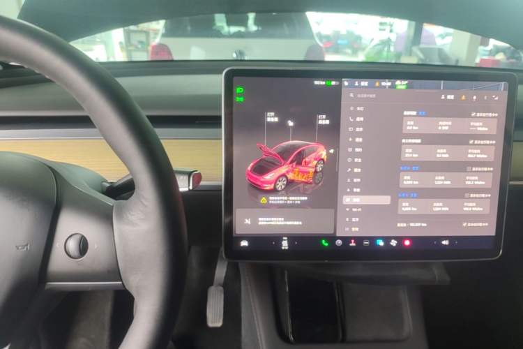 Used Tesla Model Y 2022 Revised Version Rear-Wheel Drive Audio And AC Panel