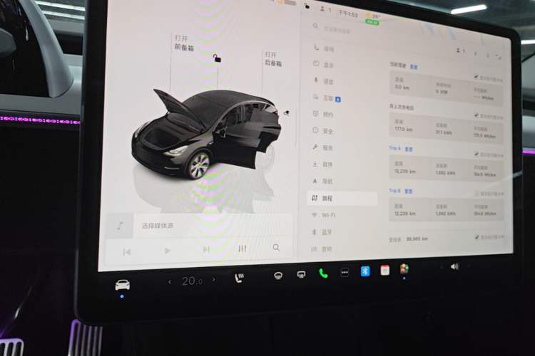Used Tesla Model Y 2022 Revised Version Rear-Wheel Drive Audio And AC Panel