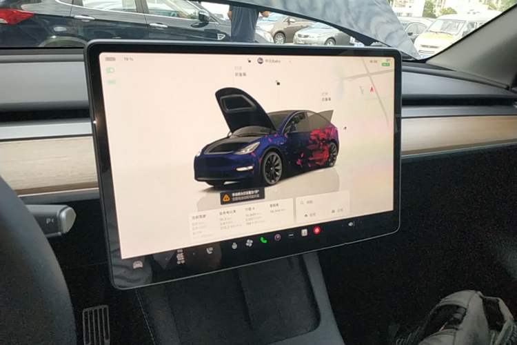 Used Tesla Model Y 2022 Revised Version Long-Range All-Wheel Drive Audio And AC Panel