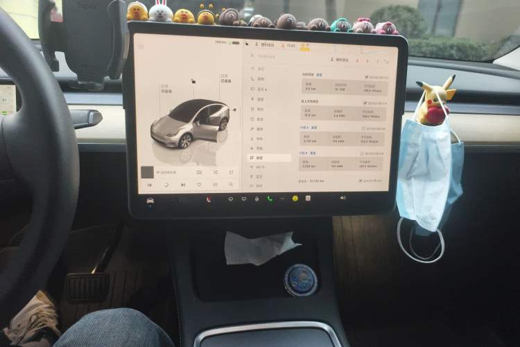 Used Tesla Model Y 2022 Revised Version Rear-Wheel Drive Audio And AC Panel