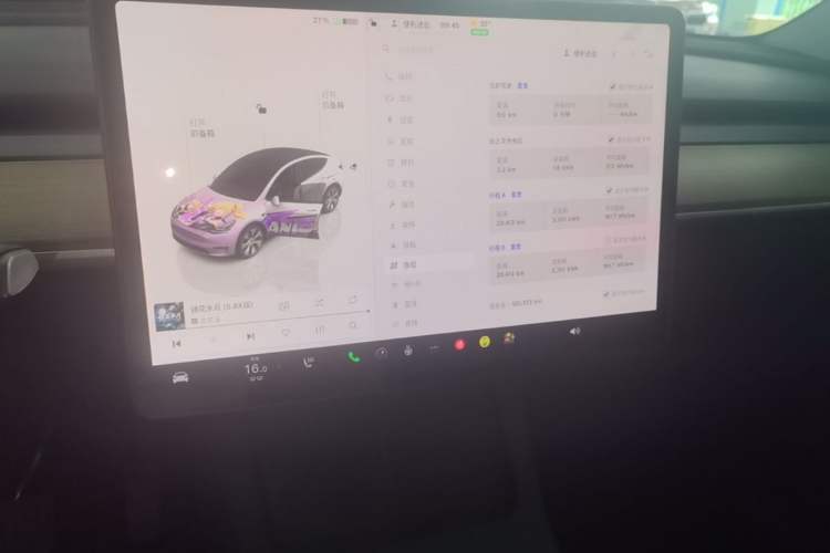 Used Tesla Model Y 2022 Revised Version Rear-Wheel Drive Audio And AC Panel