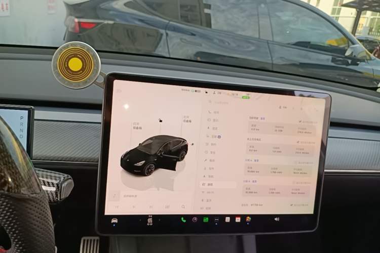 Used Tesla Model Y 2022 Revised Version Long-Range All-Wheel Drive Audio And AC Panel