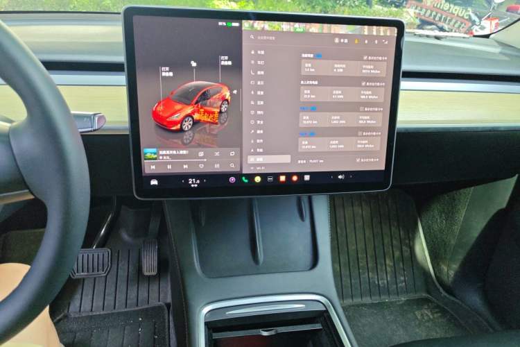 Used Tesla Model Y 2022 Revised Version Rear-Wheel Drive Audio And AC Panel