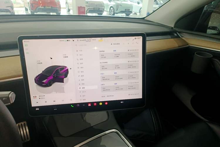 Used Tesla Model Y 2022 Performance High-Performance All-Wheel-Drive Version Audio And AC Panel