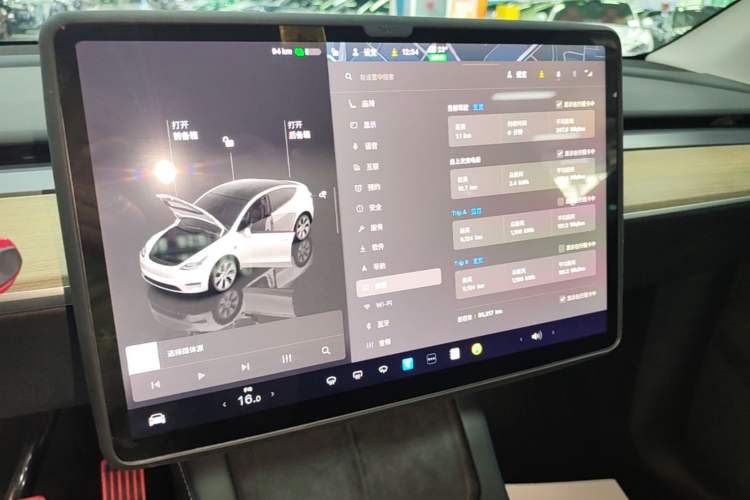 Used Tesla Model Y 2022 Revised Version Rear-Wheel Drive Audio And AC Panel