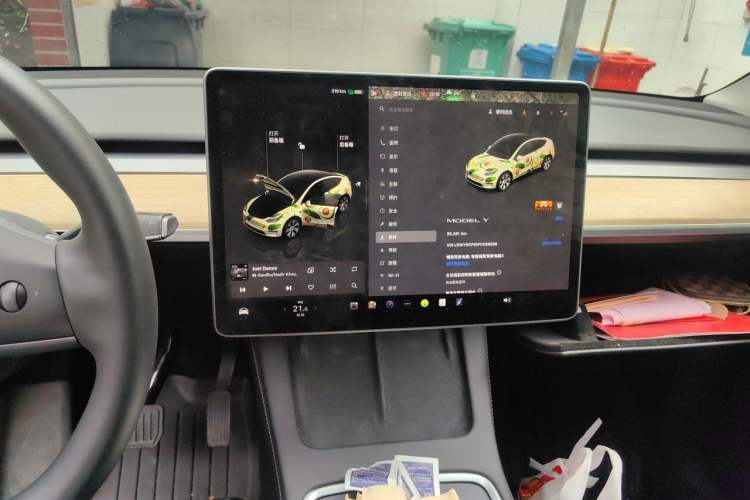 Used Tesla Model Y 2022 Revised Version Rear-Wheel Drive Audio And AC Panel