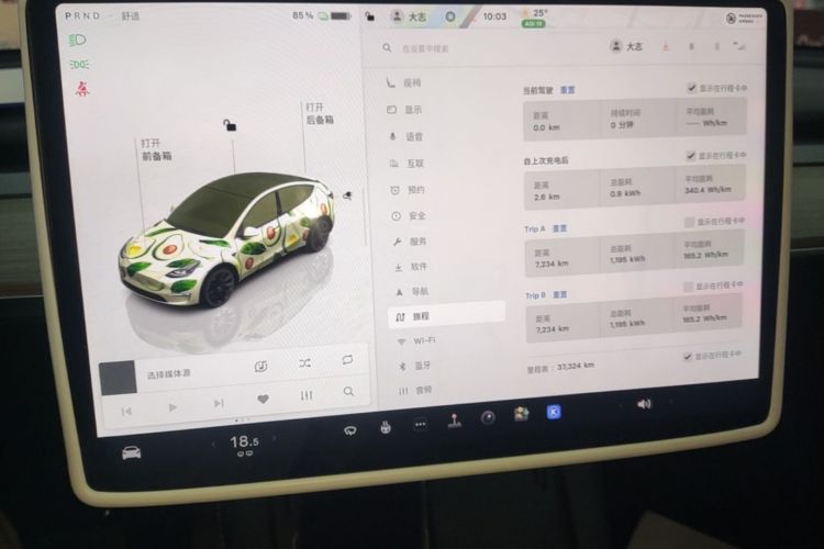 Used Tesla Model Y 2022 Revised Version Rear-Wheel Drive Audio And AC Panel