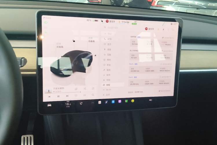 Used Tesla Model Y 2022 Performance High-Performance All-Wheel-Drive Version Audio And AC Panel