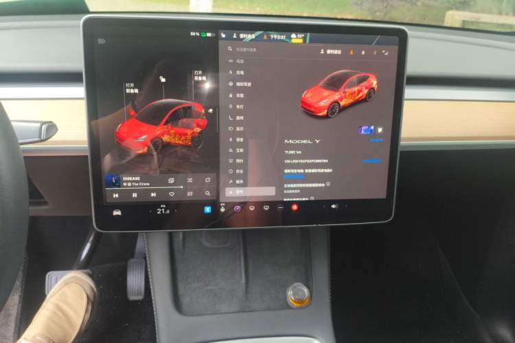 Used Tesla Model Y 2022 Revised Version Rear-Wheel Drive Audio And AC Panel