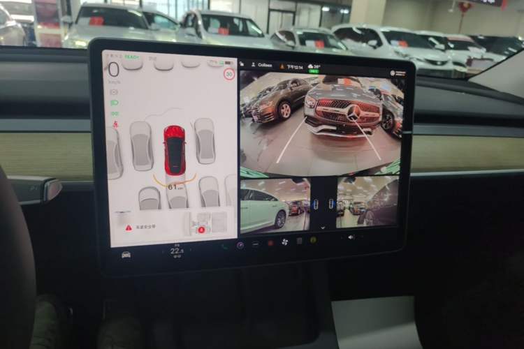 Used Tesla Model Y 2022 Revised Version Long-Range All-Wheel Drive Audio And AC Panel