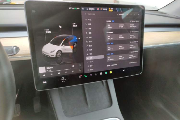 Used Tesla Model Y 2022 Revised Version Rear-Wheel Drive Audio And AC Panel