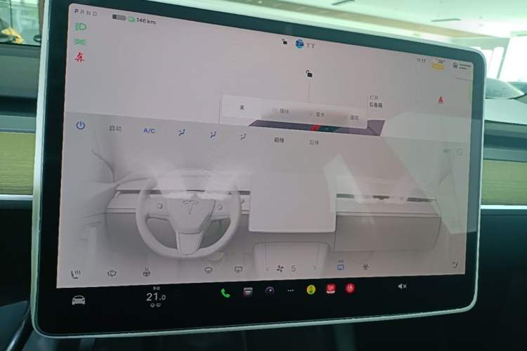 Used Tesla Model Y 2022 Revised Version Rear-Wheel Drive Audio And AC Panel