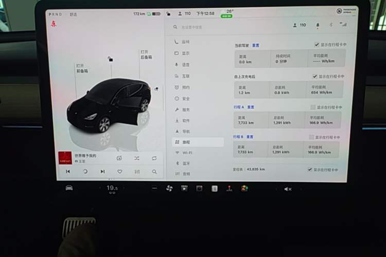 Used Tesla Model Y 2022 Revised Version Rear-Wheel Drive Instrument Cluster
