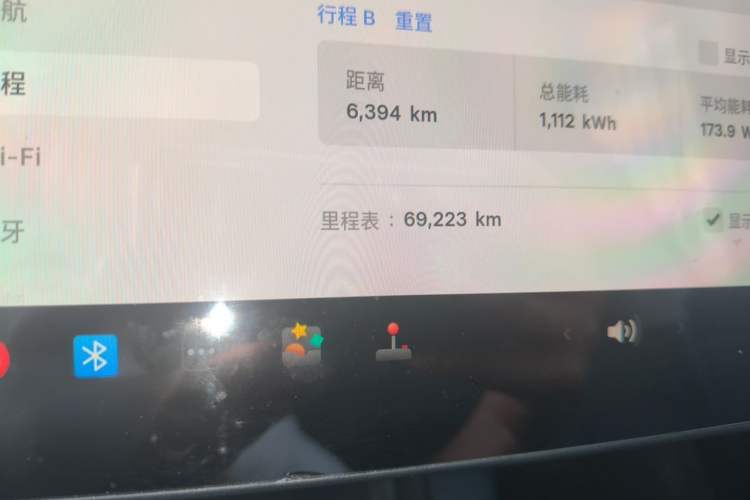 Used Tesla Model Y 2022 Long-Range All-Wheel-Drive Version Odometer Close Up