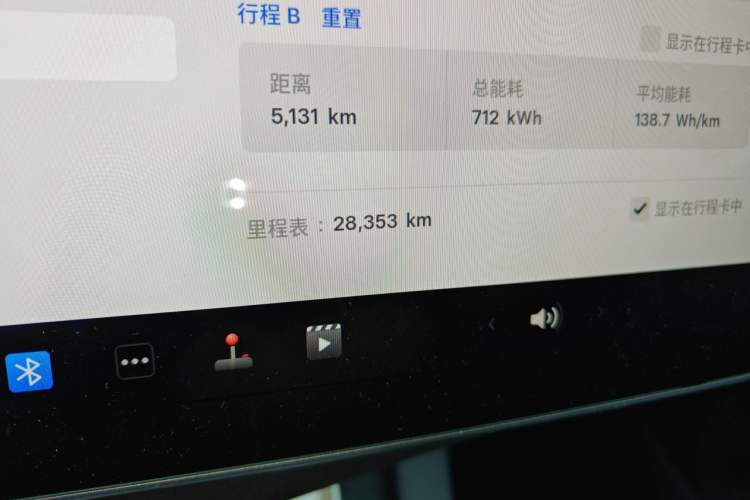 Used Tesla Model Y 2022 Revised Version Rear-Wheel Drive Odometer Close Up