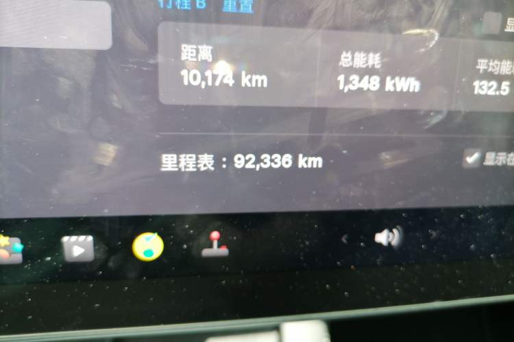 Used Tesla Model Y 2022 Revised Version Rear-Wheel Drive Odometer Close Up