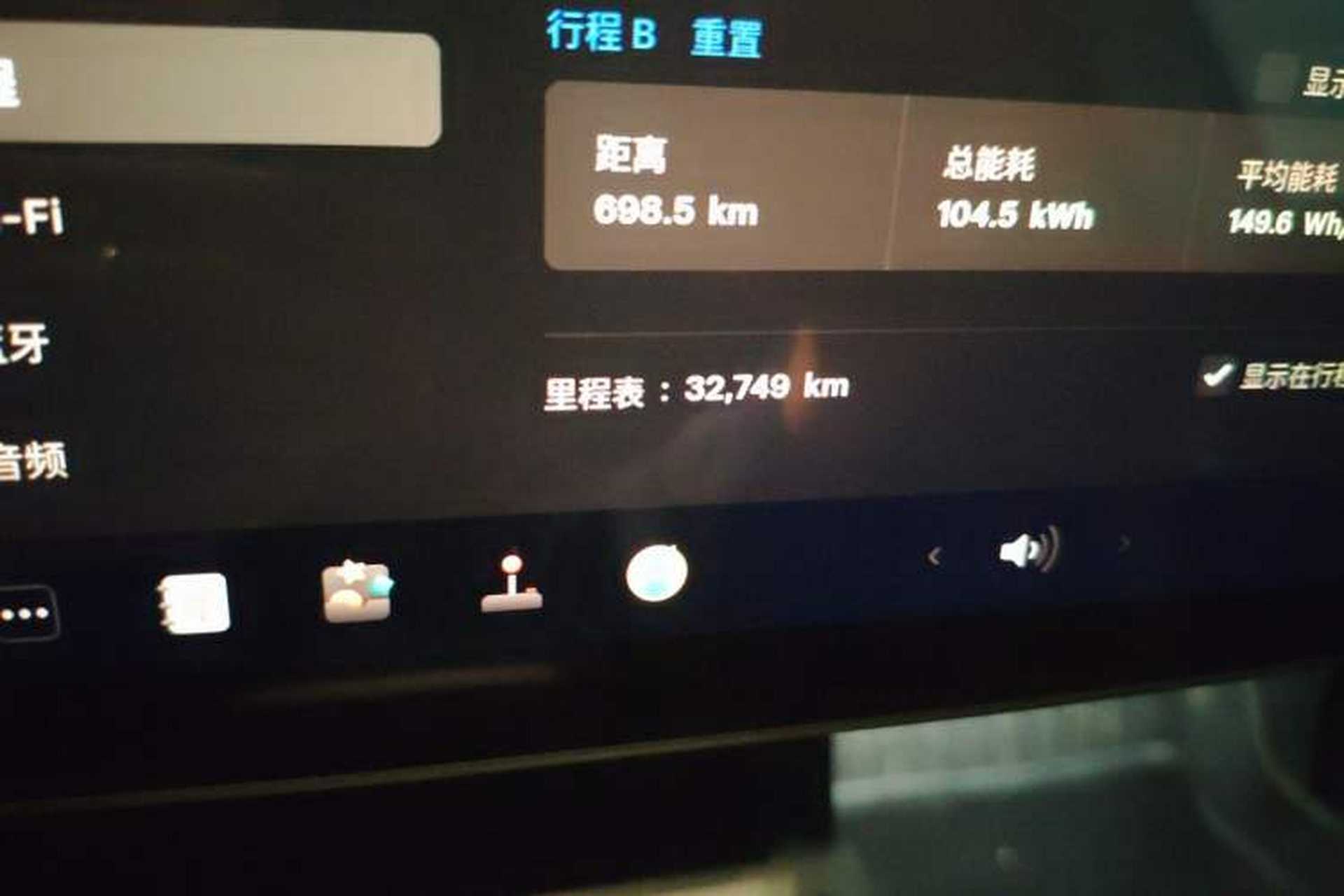 Used Tesla Model Y 2022 Rear-Wheel-Drive Version Odometer Close Up