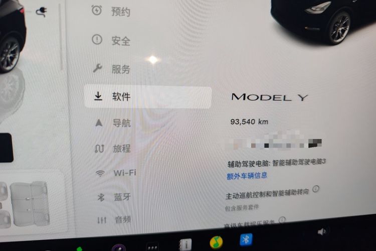 Used Tesla Model Y 2022 Revised Version Rear-Wheel Drive Odometer Close Up