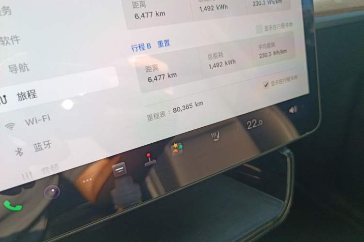 Used Tesla Model Y 2022 Performance High-Performance All-Wheel-Drive Version Odometer Close Up