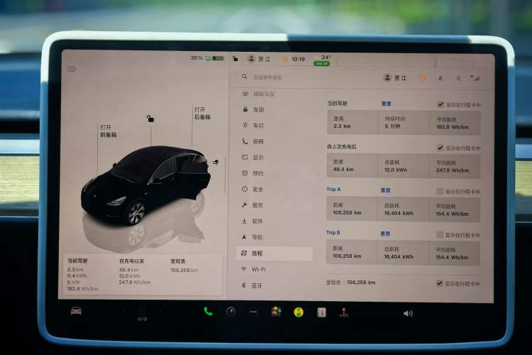 Used Tesla Model Y 2022 Revised Version Rear-Wheel Drive Odometer Close Up