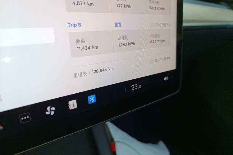 Used Tesla Model Y 2022 Revised Version Rear-Wheel Drive Odometer Close Up