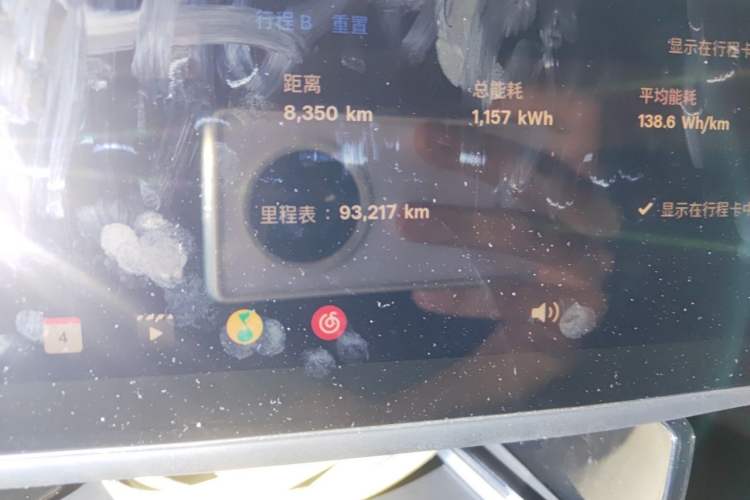Used Tesla Model Y 2022 Revised Version Rear-Wheel Drive Odometer Close Up
