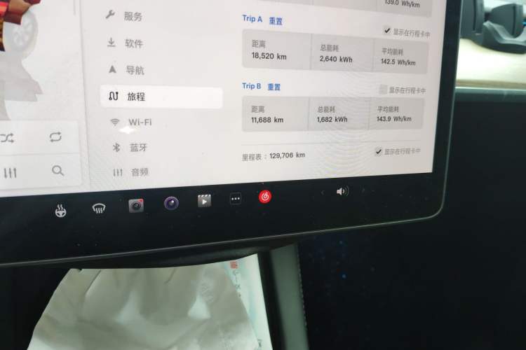 Used Tesla Model Y 2022 Long-Range All-Wheel-Drive Version Odometer Close Up