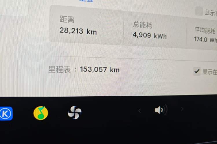 Used Tesla Model Y 2022 Long-Range All-Wheel-Drive Version Odometer Close Up