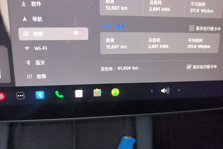Used Tesla Model Y 2022 Performance High-Performance All-Wheel-Drive Version Odometer Close Up